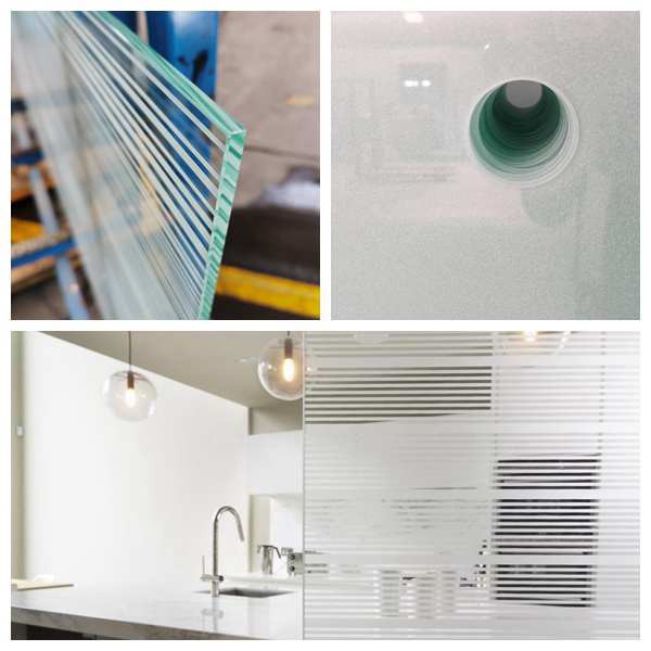 Sandblasting-glass-door-tempered