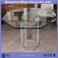 Piano del tavolo in vetro temperato con varie forme