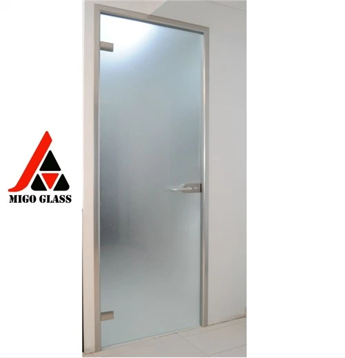 Porte interne in vetro smerigliato