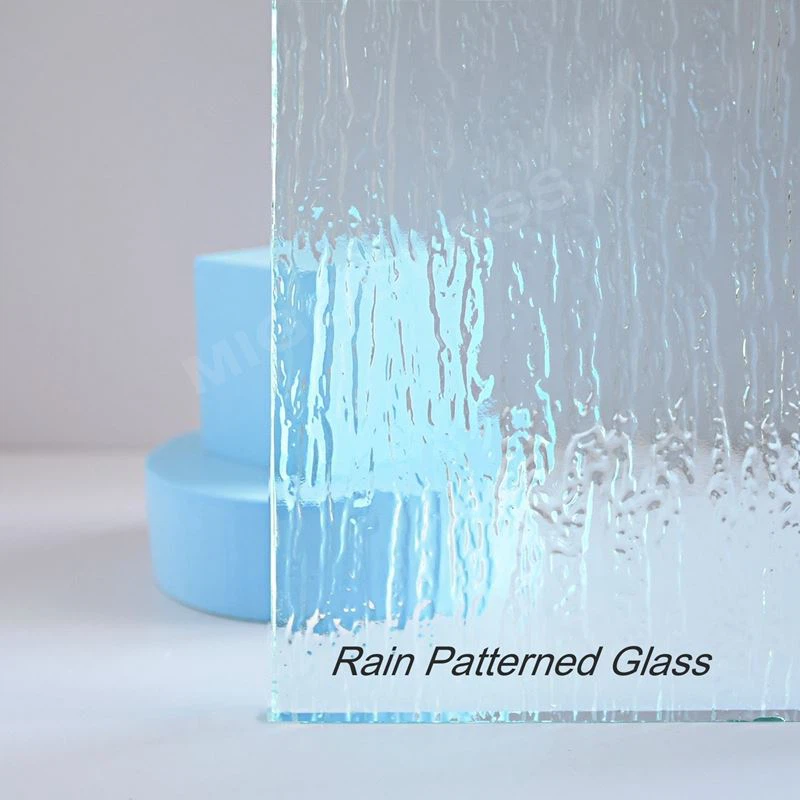 Vetro con motivo a pioggia